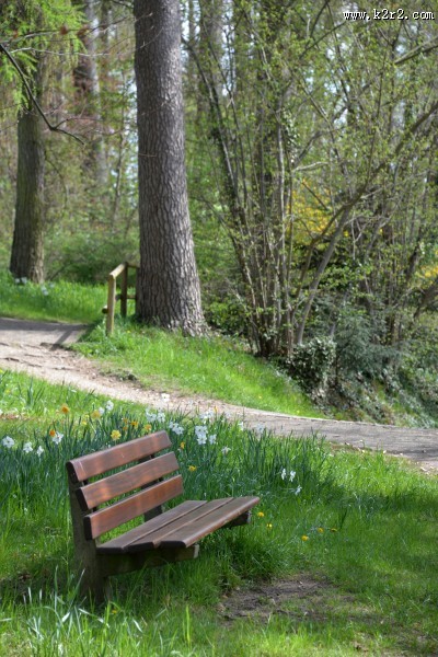 放在户外的长椅图片