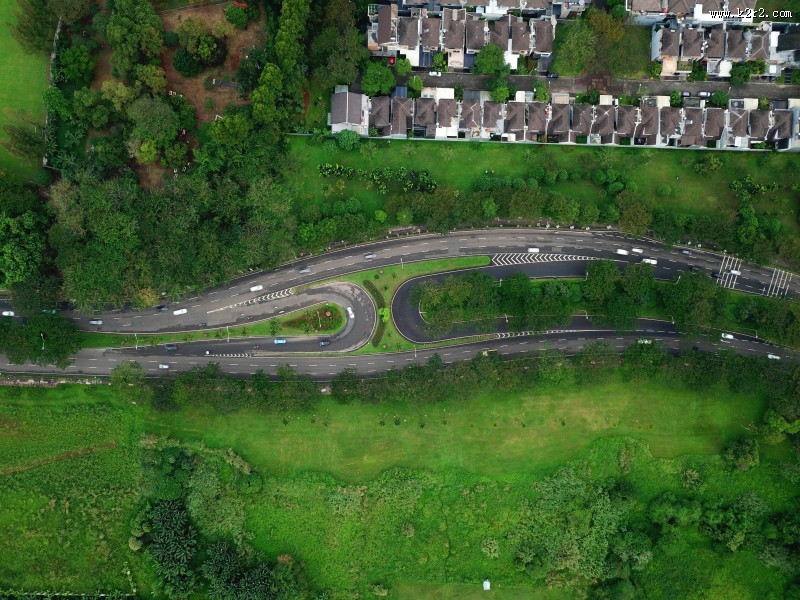 航拍居民区图片