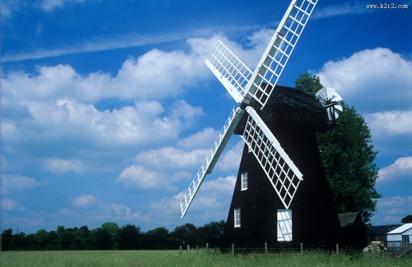 高大的荷兰风车图片大全