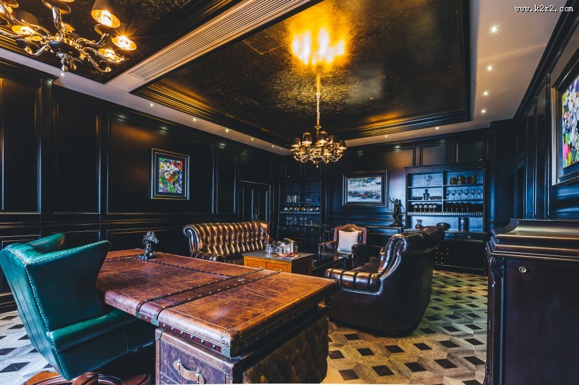 高档品酒室设计图片