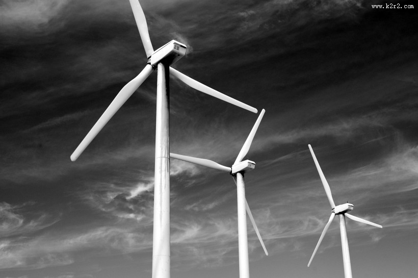 发电的风车图片
