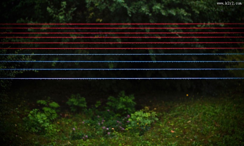 有序连接的电线图片