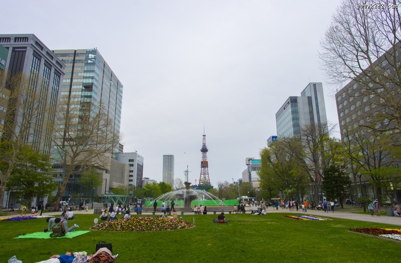 日本札幌大通公园美景图片