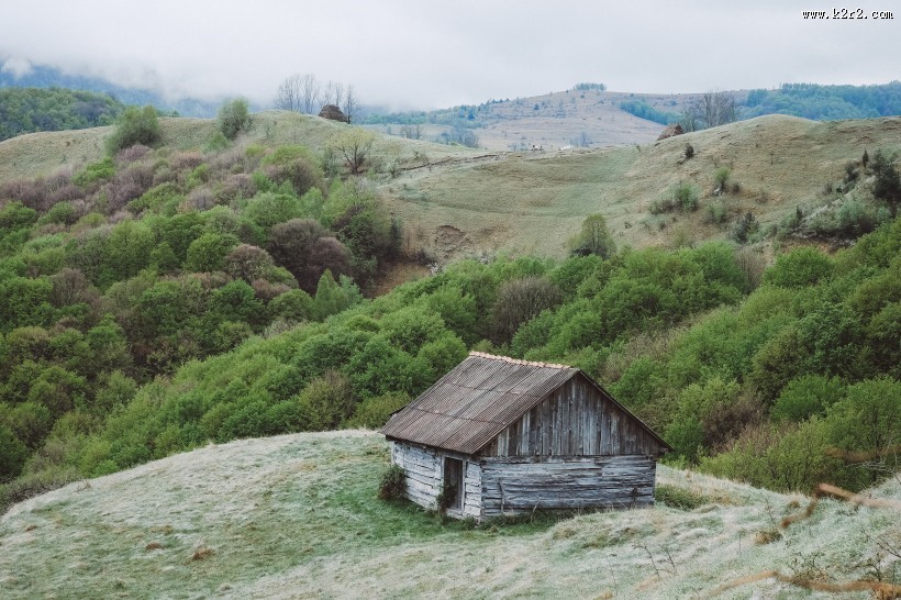 乡村好看的木屋图片