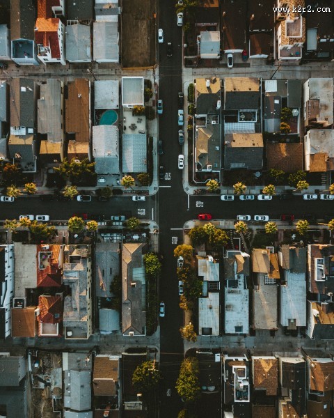 错落有致的住宅小区图片