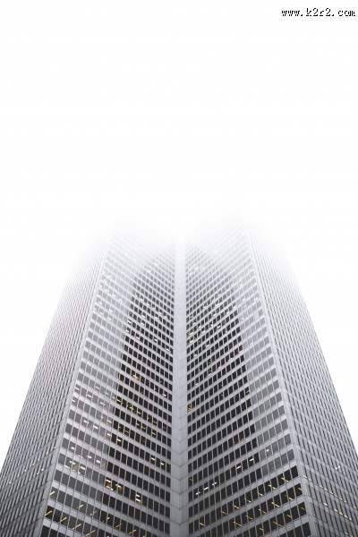 重叠几何风建筑图片