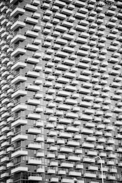 重叠几何风建筑图片