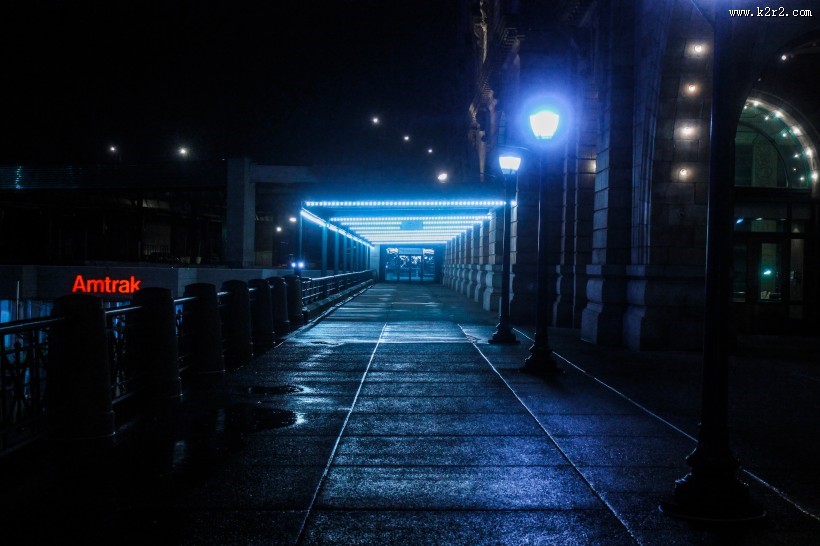 照明了的路灯图片