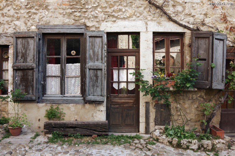 建筑小镇风景特写图片