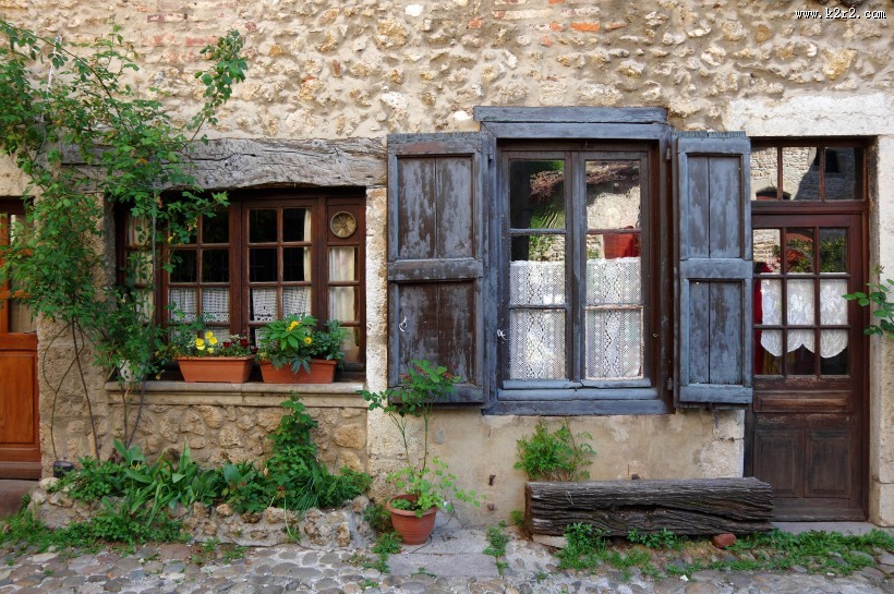 建筑小镇风景特写图片