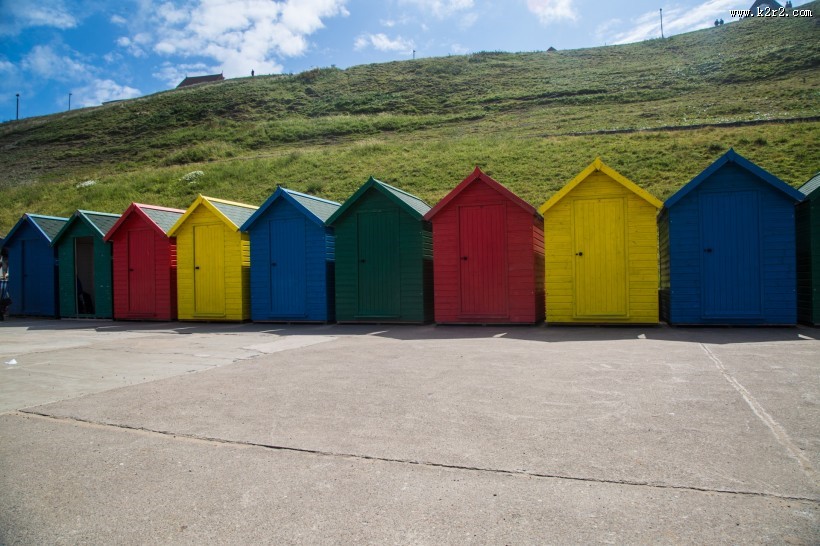 丰富多彩的沙滩小屋图片