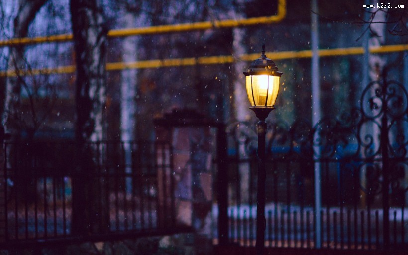 唯美的路灯图片