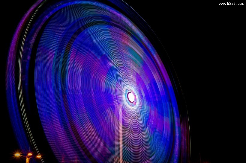 摩天轮夜景图片