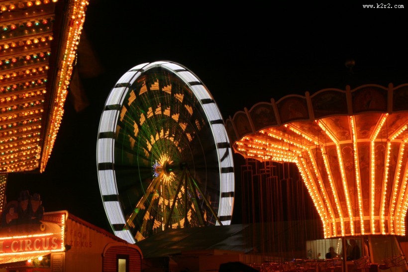 摩天轮夜景图片