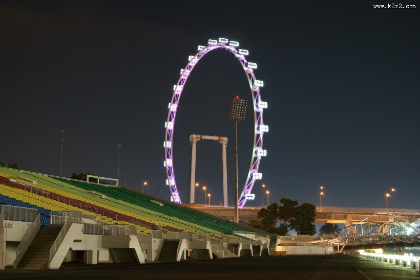 摩天轮夜景图片