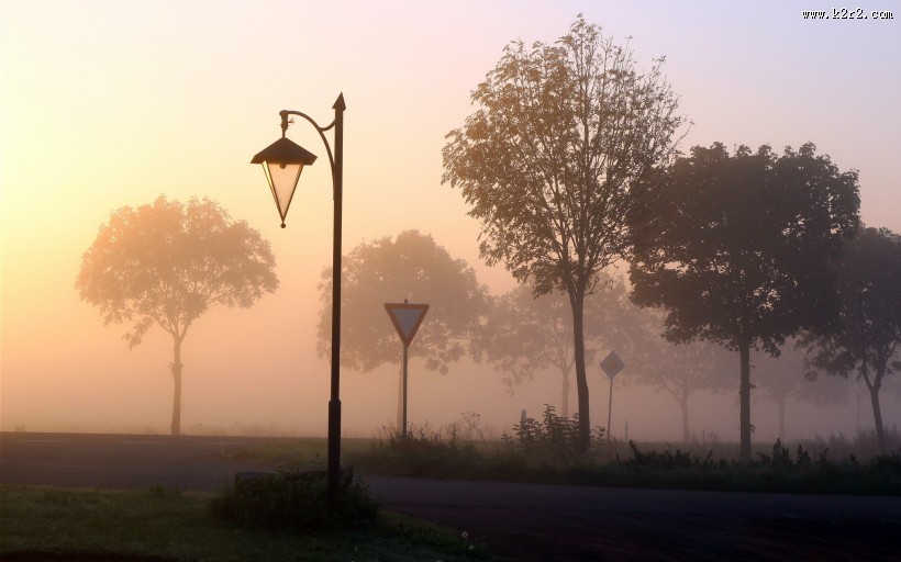 唯美路灯图片