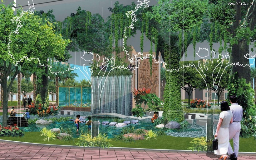 3D住宅小区设计图片