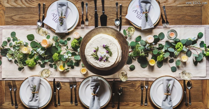 布置精美的长餐桌图片大全