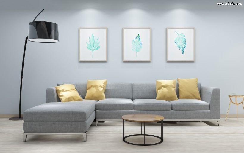 简洁沙发陈列图片