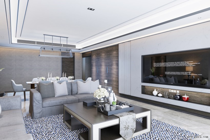 现代感十足的客厅装修设计图片