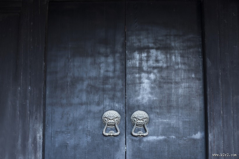 复古狮子门把手图片