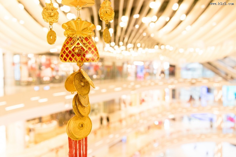 商场新年喜庆装饰图片