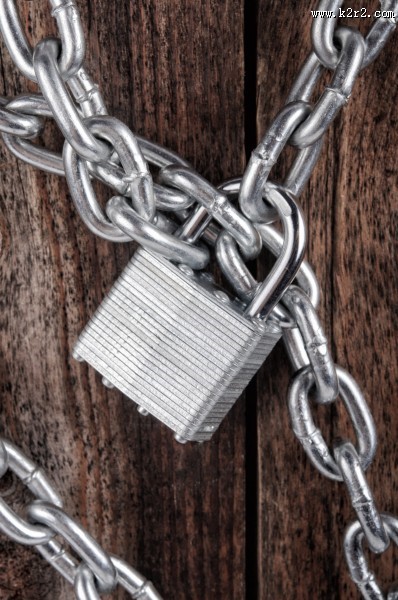 怀旧木门与锁图片