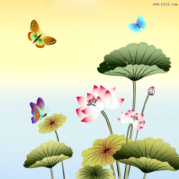 端庄大气花朵三联画图片