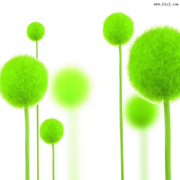 绿色清新家居三联画图片