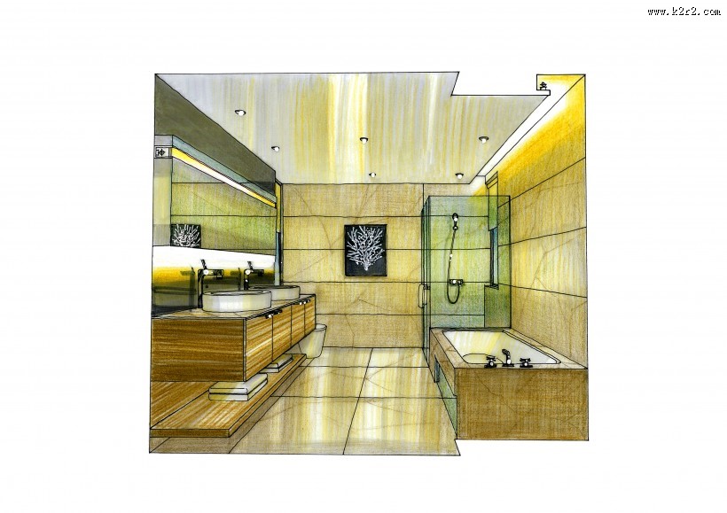 峰境12栋D型手绘透视图片