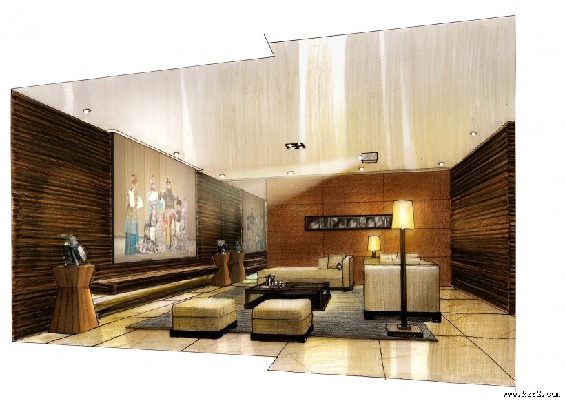 北京富力湾手绘透视图G3图片