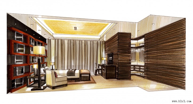 北京富力湾手绘透视图G3图片