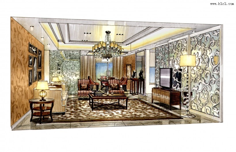 珠海棕榈海岸项目手绘稿1图片大全