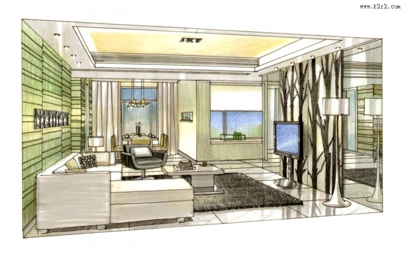 珠海棕榈海岸项目手绘稿3图片