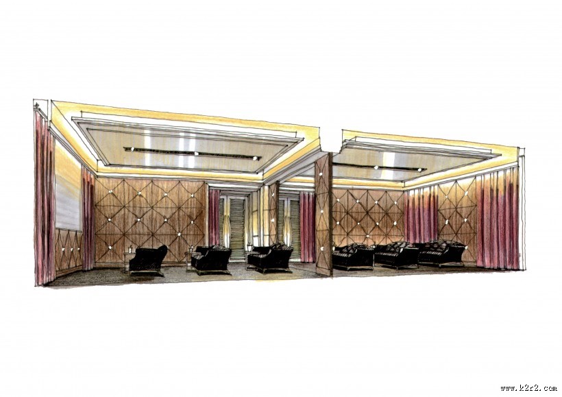 快速表现室内手绘作品图片