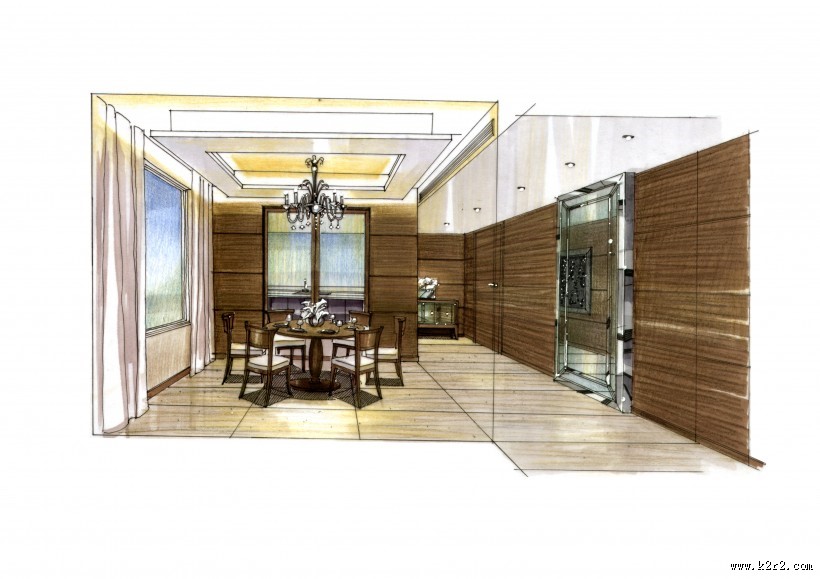 中海金沙湾室内手绘1图片