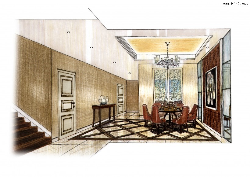 中海金沙湾室内手绘2图片大全