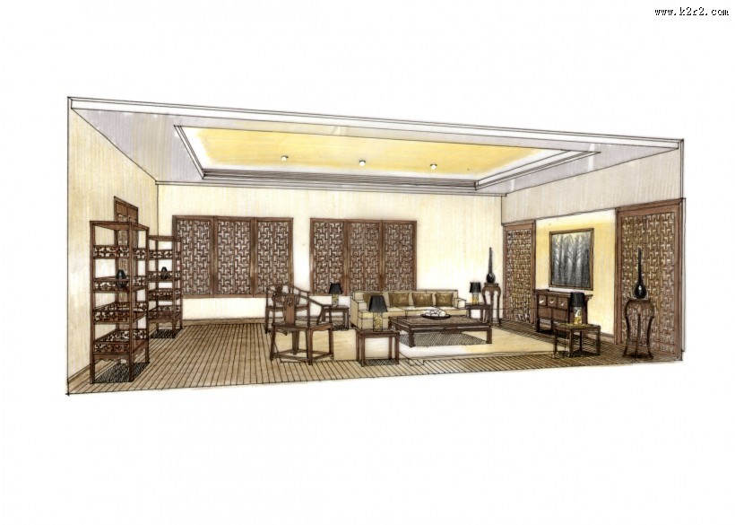 北京史家胡同室内手绘图片