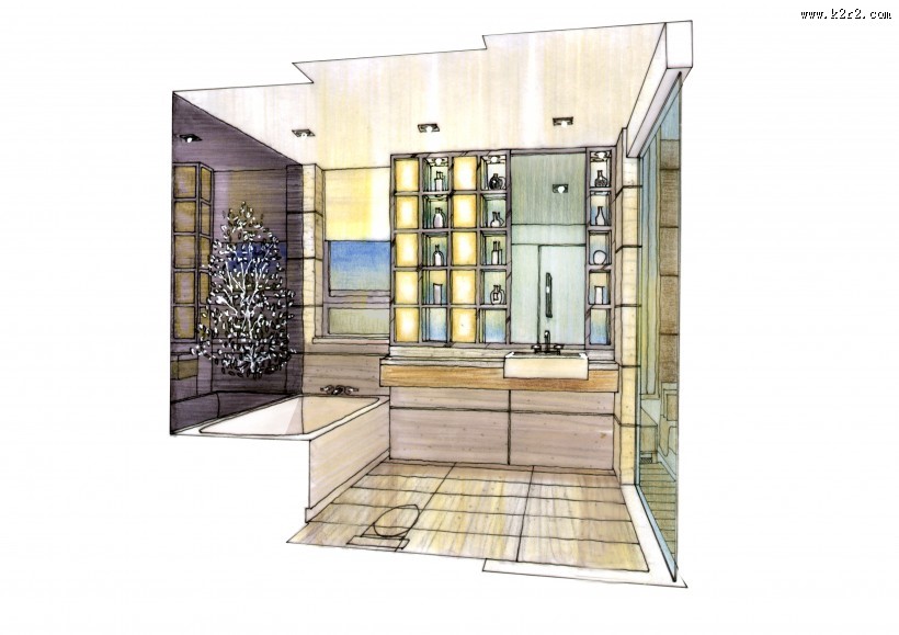 成都河畔新世界大深化透视手绘2图片