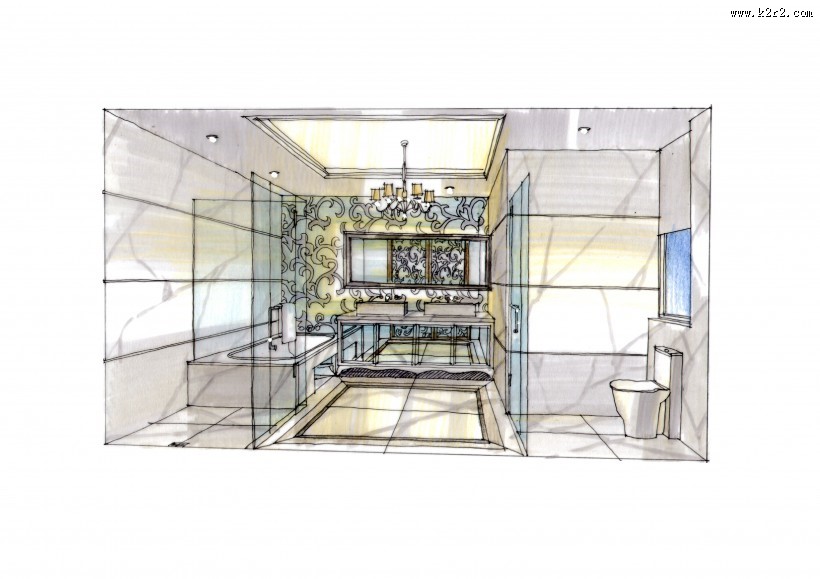 武汉华润置地鳳凰城二期手绘稿图片