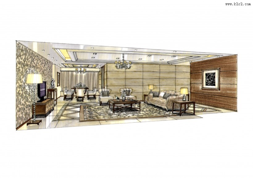 武汉华润置地鳳凰城二期手绘稿图片