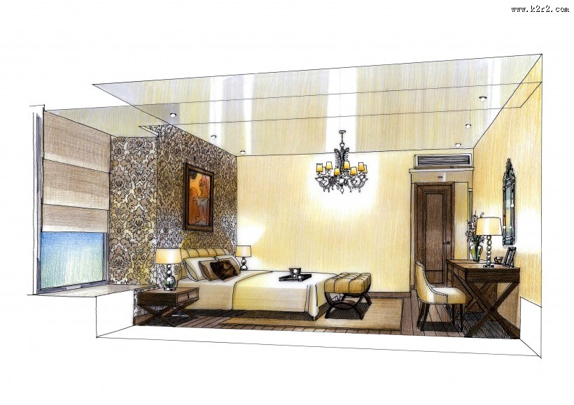 中山百合深化手绘图片大全