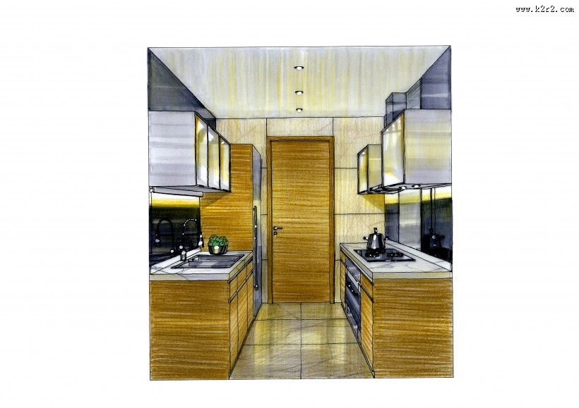 富力珠江新城手绘稿图片