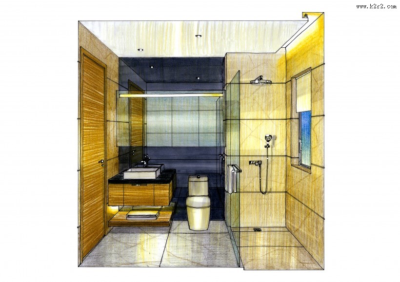 富力珠江新城手绘稿图片