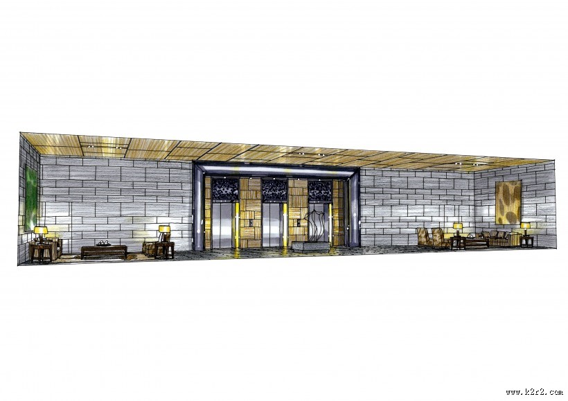 富力珠江新城手绘稿图片