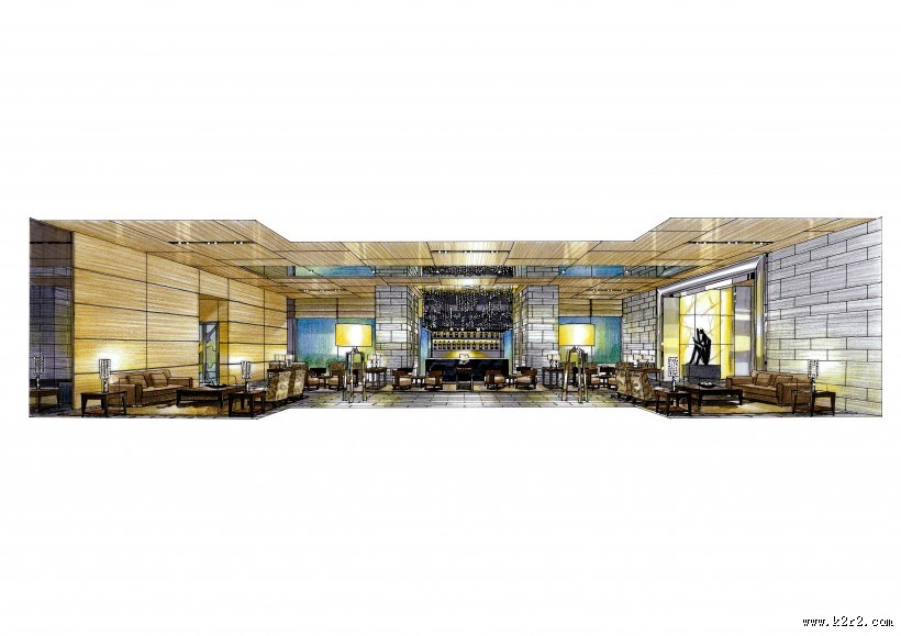 富力珠江新城手绘稿图片