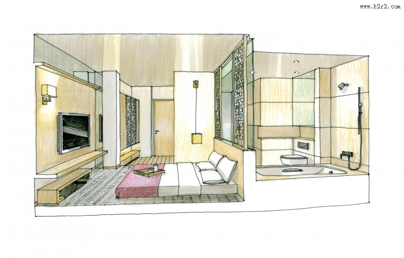 大连新世界大廈手绘设计图片大全