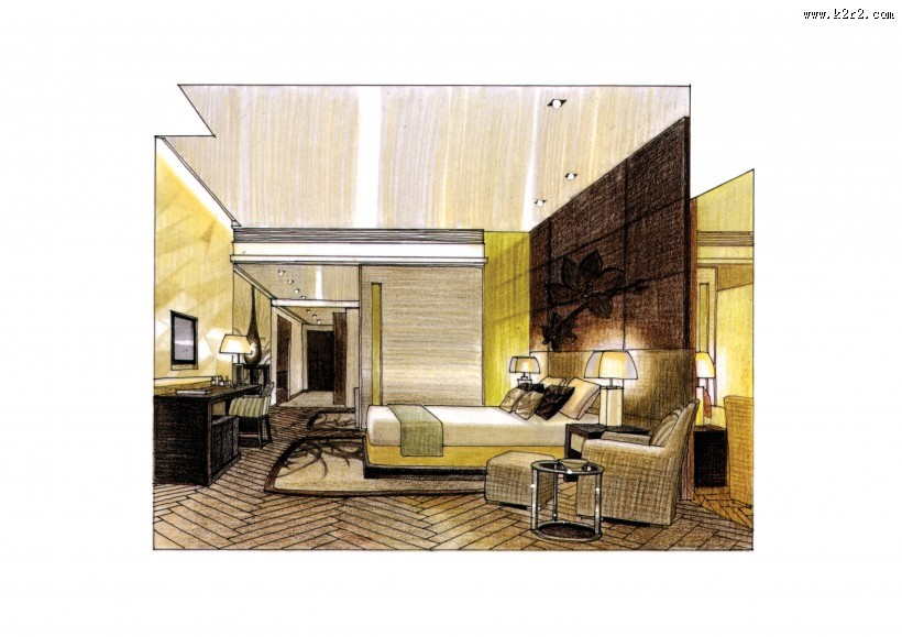 金泉标房手绘透视图图片