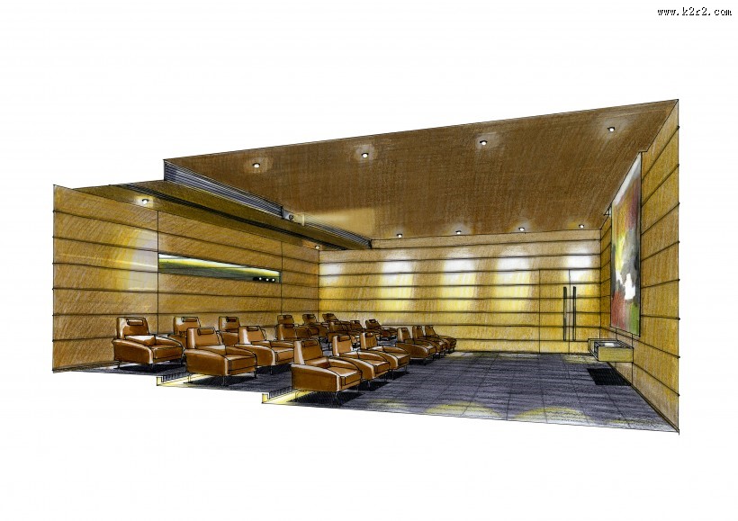 合景上城湾畔室内设计手绘图片