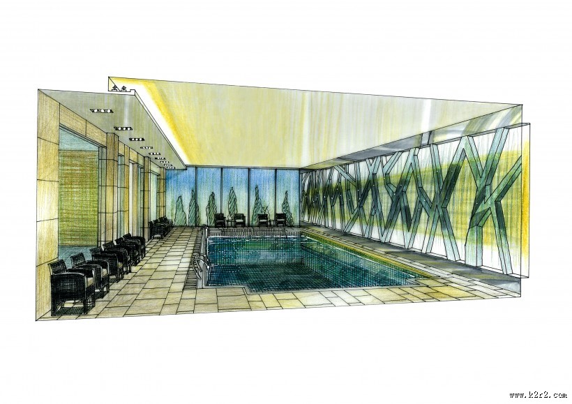 合景上城湾畔室内设计手绘图片